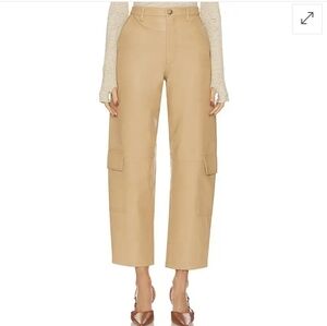 Revolve Song of Style Vegan Leather Cargo Pocket Pants High Rise Utility Sz.S